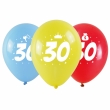 Balloons with Number 30 Print 3 pcs